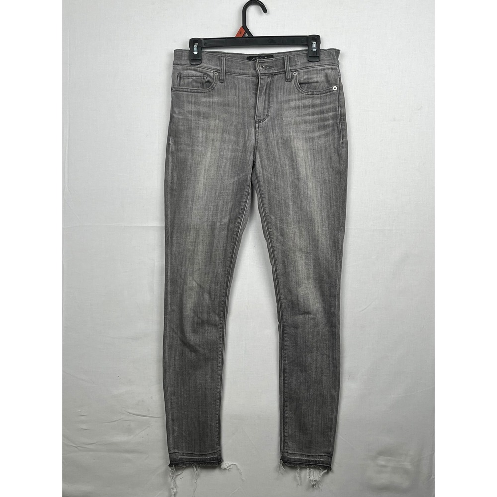 Lucky Brand Ava Skinny Jeans Womens Gray‎ Raw Hem Denim Pants 31 1888